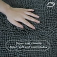 thumbnail image 5 of GoXteam Toilet Rugs U Shaped Washable, Soft Chenille Toilet Mat for Bathroom Floor, Non-Slip Contour Bathroom Rugs for Toilet, Fluffy, Thick, Dry Quickly Absorbent Water, 20" x 20", Dark Gray, 5 of 7