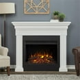 thumbnail image 2 of Real Flame Emerson 56" Wood Grand Electric Fireplace in Rustic White, 2 of 9