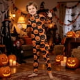 thumbnail image 2 of Halloween Family Matching Pajamas Sets, Seasonal Matching Sleepwear, Spooky Bat Season Casual Home Pajamas Loungewear, Holiday Matching Pjs for Halloween Party Daily Relaxation Nightwear, 2 of 4