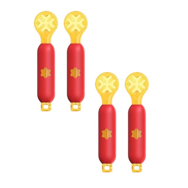Oleegame Ensemble de Couverts en Acier Inoxydable 2 Pcs 1 Cuillère d'Entraînement Tête Ronde Cuillère Suspendue Design Tête de Cuillère pour Bébé Auto-Alimentation