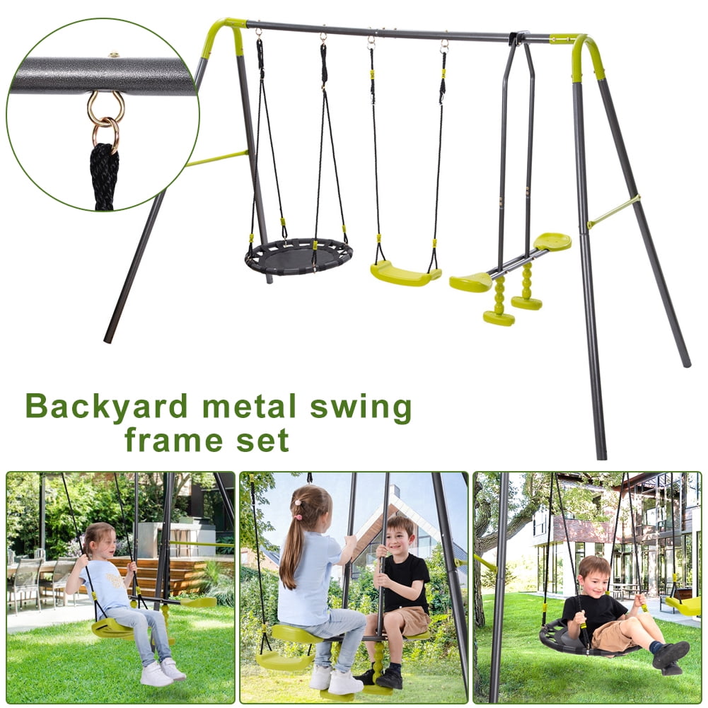 Metal Columpios De JardÃn De Herreria Columpios Con Resbaladilla - Main Image