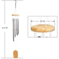 thumbnail image 3 of Campanillas de viento al aire libre, con 6 campanas de viento de madera de tubo de aluminio, el mejor regalo para la decoración de campanillas de viento de terraza de jardín al aire libre Namotu HMHZ1328, 3 of 7
