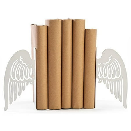 Angel Bookends - Angel Wing Bookends By Bay Area Housewares - Decorative Powder Coated White