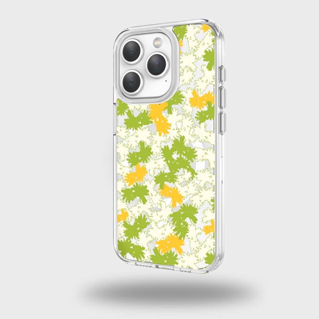 Étui Transparente pour iPhone 15 Pro - Motif Pissenlit Jaune