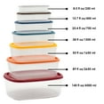 thumbnail image 4 of SharpChef 14pc Rectangle Plastic Food Storage Container Set, Stackable, Nesting, Airtight Leak-proof Lids, Microwavable, 7 Colors, 4 of 4