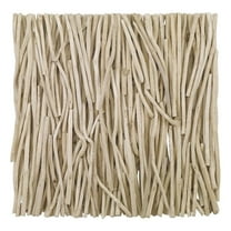 Maklaine Square Transitional Wood Wall Decor in Natural Finish