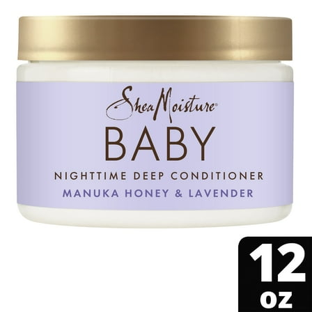 SheaMoisture Baby Nighttime Deep Conditioner Manuka Honey & Lavender All Hair, 12 oz