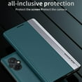 thumbnail image 3 of Thin Slim Flip Case for Xiaomi Poco M5 4G with Stand, Business PU Leather Shockproof Protective Phone Cover Case for Xiaomi Poco M5 4G CX Green, 3 of 9