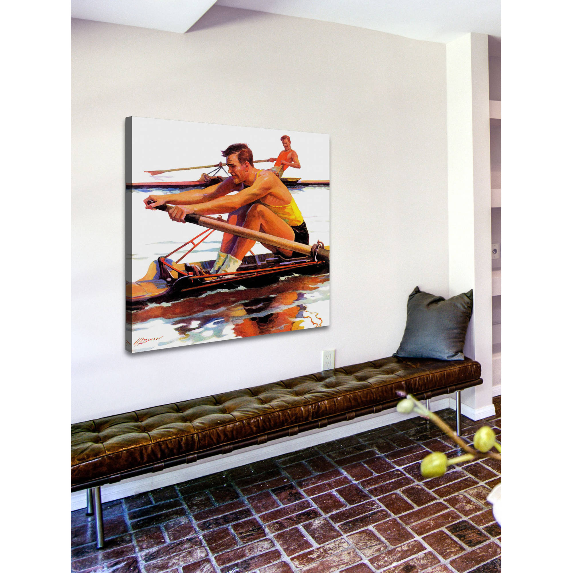 Marmont Hill Sculling Race by Maurice Bower Painting Print on Canvas