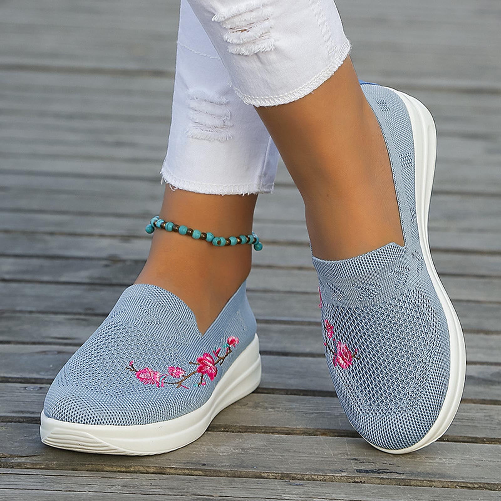 Lhked Women's Mesh Shoes Slip-On Comfort Fashion Comfortable For ...