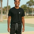 thumbnail image 3 of Dalix Lil Alien Court Short Sport Embroidered Casual Pocket Mesh Drawcord Waist Mens in Black S Small, 3 of 4