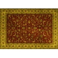 thumbnail image 1 of Ahgly Company Machine Washable Indoor Rectangle Persian Yellow Traditional Area Rugs, 8' x 12', 1 of 4