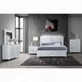 thumbnail image 3 of BRENDA GREY | LED LIGHTED QUEEN BED - PADDED HEADBOARD, 3 of 8