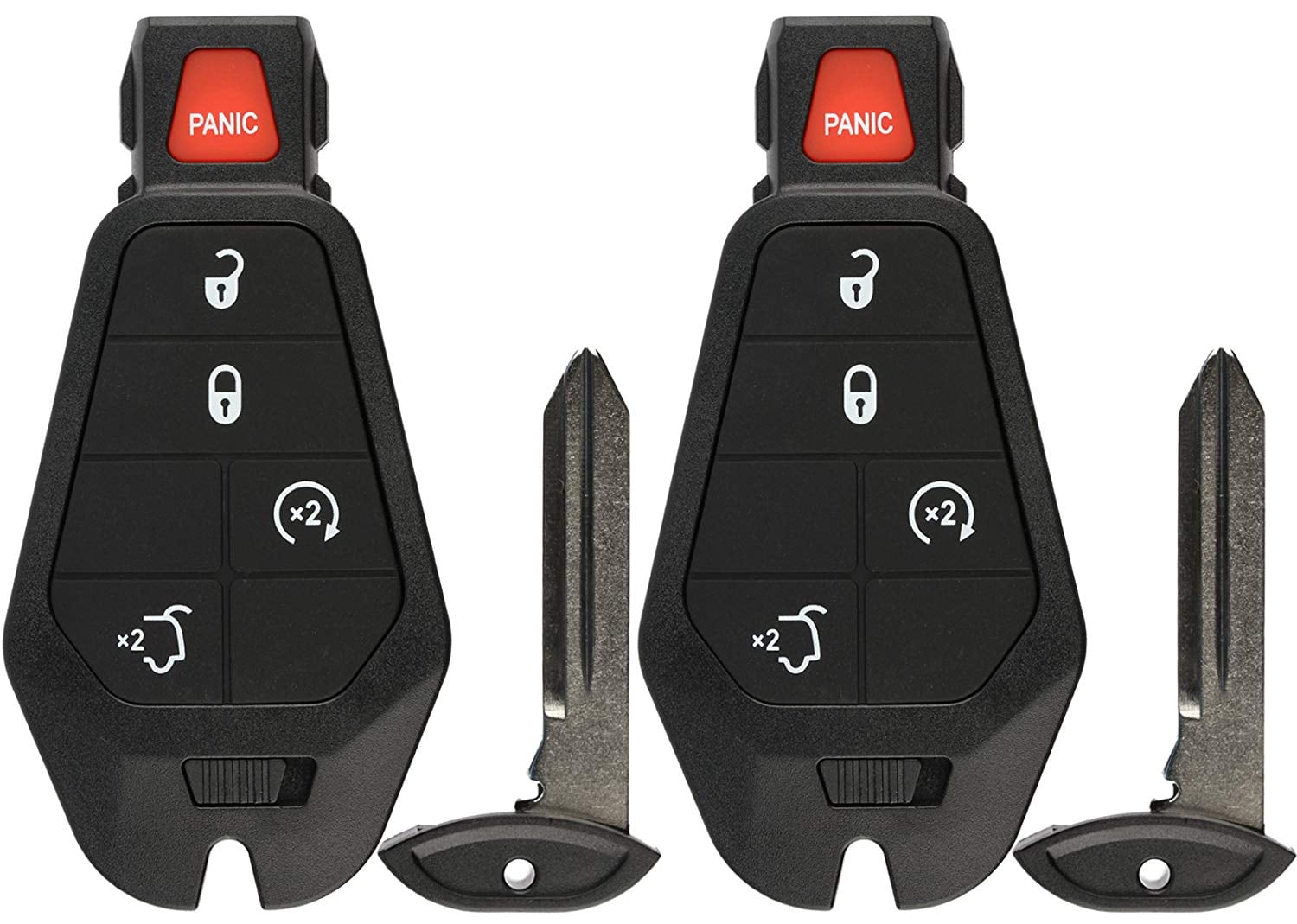 2 PACK KeylessOption Keyless Entry Remote Control Car Key Fob Starter
