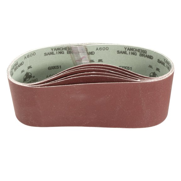 Uxcell 3" x 21"  Aluminum Oxide Sanding Belts Flush Joint,600-Grit,6 Pack