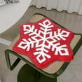 thumbnail image 3 of AYktou Christmas Decorations,Bathroom Rugs,Christmas Rugs Christmas Imitation Cashmeres Rocking Chair Blanket Christmas Eve Non-slip Rocking Chair Blanket Hexagonal Snowflake Carpet Cushion, 3 of 5
