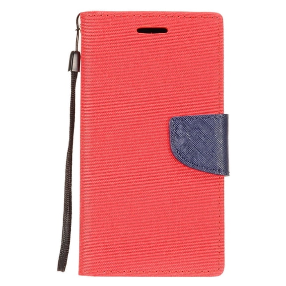 GSA Denim Flip Wallet Case For LG K40 LM-X420, LG Solo LTE Red/Blue