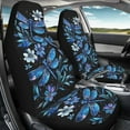 thumbnail image 2 of Binienty Blue Dragonfly Pattern Car Seat Covers Set of 2, Universal Front Car Seats Vehicle Enterior Protector Suitable Fits Most Car Auto SUV Sedan Truck Easy to Install, 2 of 7