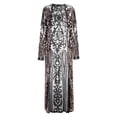 thumbnail image 4 of XIAONU Women's Sequin Long Sleeve Open Cardigan Full Length Slim Fit Evening Party Coat, 4 of 5