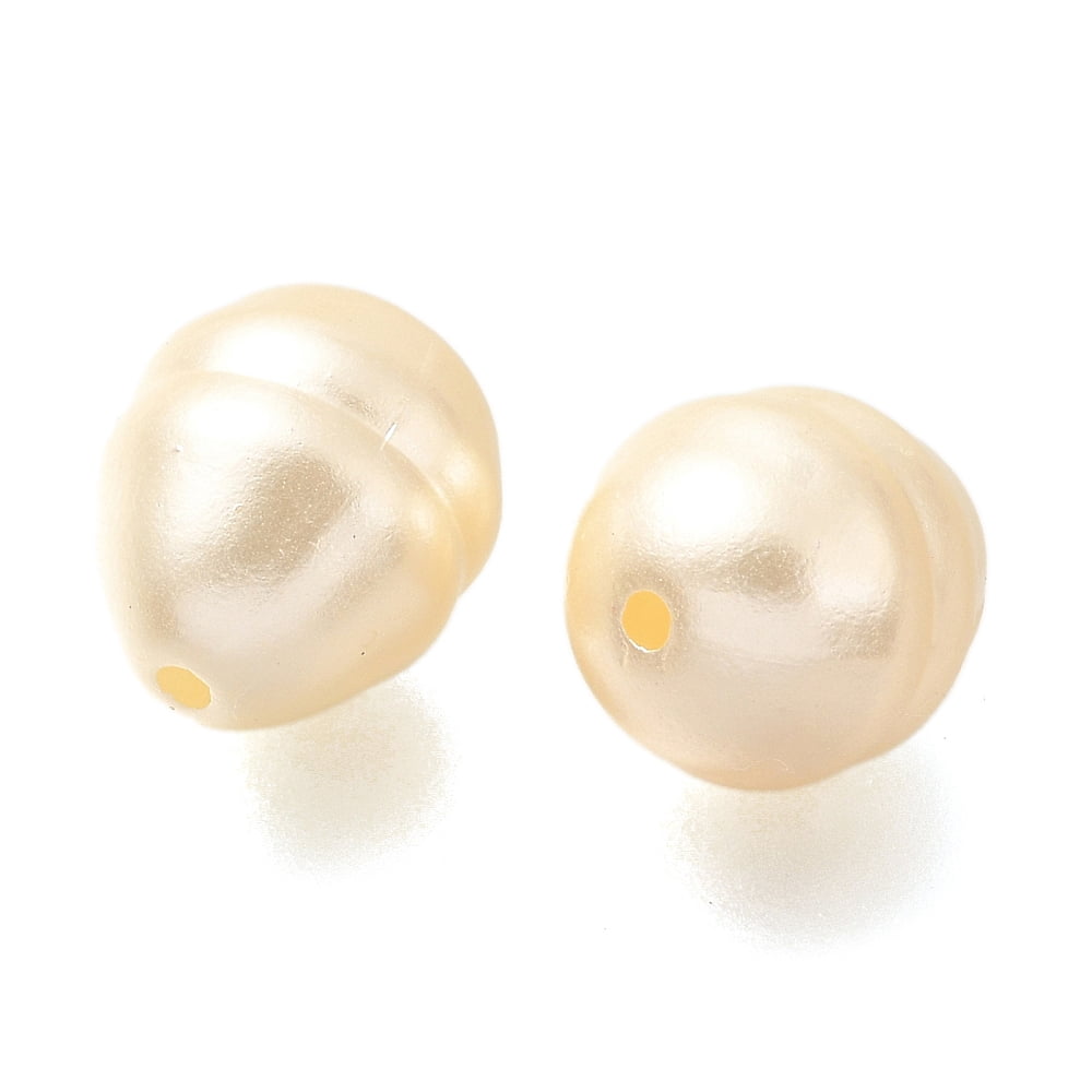 ABS Plastic Imitation Pearl Beads Teardrop PapayaWhip 12x10mm Hole: 1.5mm about 746pcs/500g