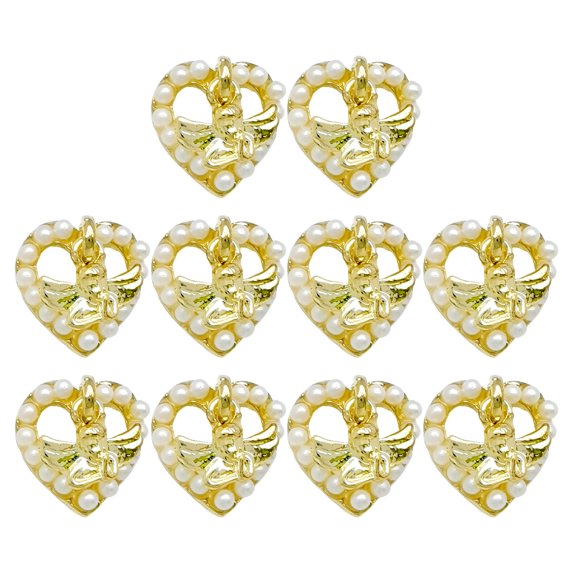 UDIYO 10Pcs Manicure Ornaments Shiny Visual Effect Creative Shape Faux Diamond Design Sparkling Decorative Alloy 3D DIY Nail Art Jewelry Manicure Ornaments for Nail Salon