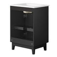thumbnail image 6 of Sink Vanity Cabinet, White Black, Melamine Wood , Hotel Bedroom Bathroom, Modern Contemporary HB36109, 6 of 11