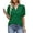 Green, variant on Fantaslook Womens Blouses Pleated Puff Sleeve Tops Casual V Neck Women T Shirts