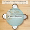 thumbnail image 2 of Fall Pumpkin Fitted Round Tablecloth Autumn Leaves Yellow Small Round Table Cover with Elastic Edge Wipeable Holiday Circle Table Cloths for Outdoor Party Patio Kitchen Decor Fit for 40"-44" Table, 2 of 6