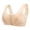 Beige, variant on Low Back Bras for Dresses 3Pack Everyday Snap Lace Bras Women's Front Close Builtup Sports Push Up Wire Free Bra Bra for Plus Size Clearance for Women