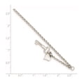 thumbnail image 5 of 14K White Gold Adjustable Polished Puffed Heart & Key Anklet, 5 of 6