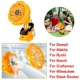 thumbnail image 4 of Para Makita Milwaukee Bosch Dewalt Ryobi Black & Decker Craftsman Ventilador de Batería Li-ion de 18V con Clip USB para Hogar Exterior Taller Ventilador Recargable Viento Potente, 4 of 15