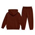 thumbnail image 6 of RUTAYY Boys 2 Piece Set City Graphic Long Sleeve Pullover Hoodie Jogger Pants Cozy Hooded Tracksuit Casual Everyday Wear, Brown, 6 of 6