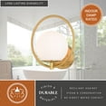 thumbnail image 5 of Bucktown 1 Light Gold Brass Mid-Century Modern Wall Sconce White Globe Glass, 5 of 11
