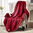 thumbnail image 5 of Towallmark Heated Blanket Electric Throw 50" x 60", Soft Thickened Flannel to Sherpa Fast Heating Blanket with 5 Heating Levels & 4 Hours Auto Off, Electric Throw Blankets for Adults, Red, 5 of 8