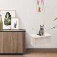 thumbnail image 4 of WEUVEB Lit Suspendu pour Chat en Fer Décoratif Beige 1 Pce pour Usage Intérieur, 4 of 7