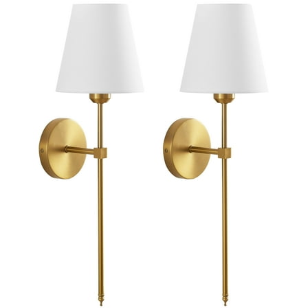 Better Homes & Gardens Contemporary Indoor 2-Pack Convertible LED Sconce Table Lamp, Gold