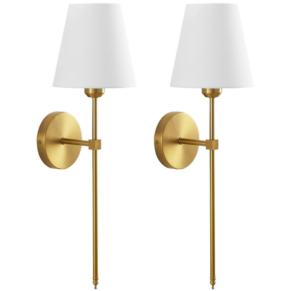 Better Homes & Gardens Contemporary Indoor 2-Pack Convertible LED Sconce Table Lamp, Gold