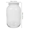 thumbnail image 5 of OUNONA 2pcs Wide Mouth Glass Mason Jar with Plastic Lid 1 Gallon Large Airtight Storage Container for Kitchen Canisters for Brewing Fermenting Pickling, 5 of 8