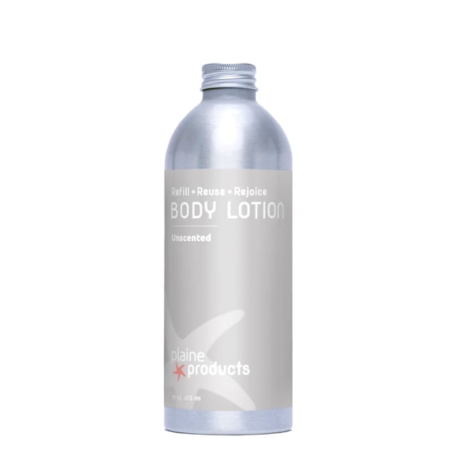 Loción corporal recargable Plaine Products: sin perfume, 16 oz (recambio (sin bomba))