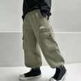 thumbnail image 4 of Vibrex Boys Cargo Pants 5-15Years Male Child Labor Pants Explosion Street Children's Pants Middle-aged Children's Casual Pants Children's Pants Elastic Waist Casual Jogging Trousers, 4 of 4