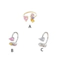 thumbnail image 4 of Anillo de apertura para mujer, anillos de decoración de circón de Metal de cobre, decoraciones de mano, joyería chapada para novia para fiesta Ropa, zapatos y accesorios Miscelánea rosa plata Qarigey AP014641-03, 4 of 6