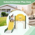 thumbnail image 5 of Toddler Slide, 7 in 1 Kids Indoor Slide with Arch Tunnel, a Telescope and Basketball Hoop,Toddler Outdoor Playset for Boys and Girls, Yellow, 5 of 7