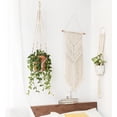 thumbnail image 3 of Cestas colgantes para macetas, 1 pieza de colgador de plantas para interior y exterior con ganchos para colgar, cesta colgante de pared de algodón hecha a mano para decoración del hogar, soporte para, 3 of 7