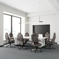 thumbnail image 3 of Boss Office Products Executive Hinged Arm Chair with Casters, Brown, 3 of 10