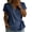 Navy #38, variant on Linen Tops Women V Neck Wrap Shirts Summer 2026 Short Sleeve Elegant Beach Tunics Breathable Loose Fit Casual Elastic Waist Lightweight Blouses White S