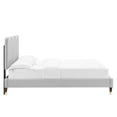 thumbnail image 3 of Modway Current Modern Style Performance Velvet Full Platform Bed in Light Gray, 3 of 12
