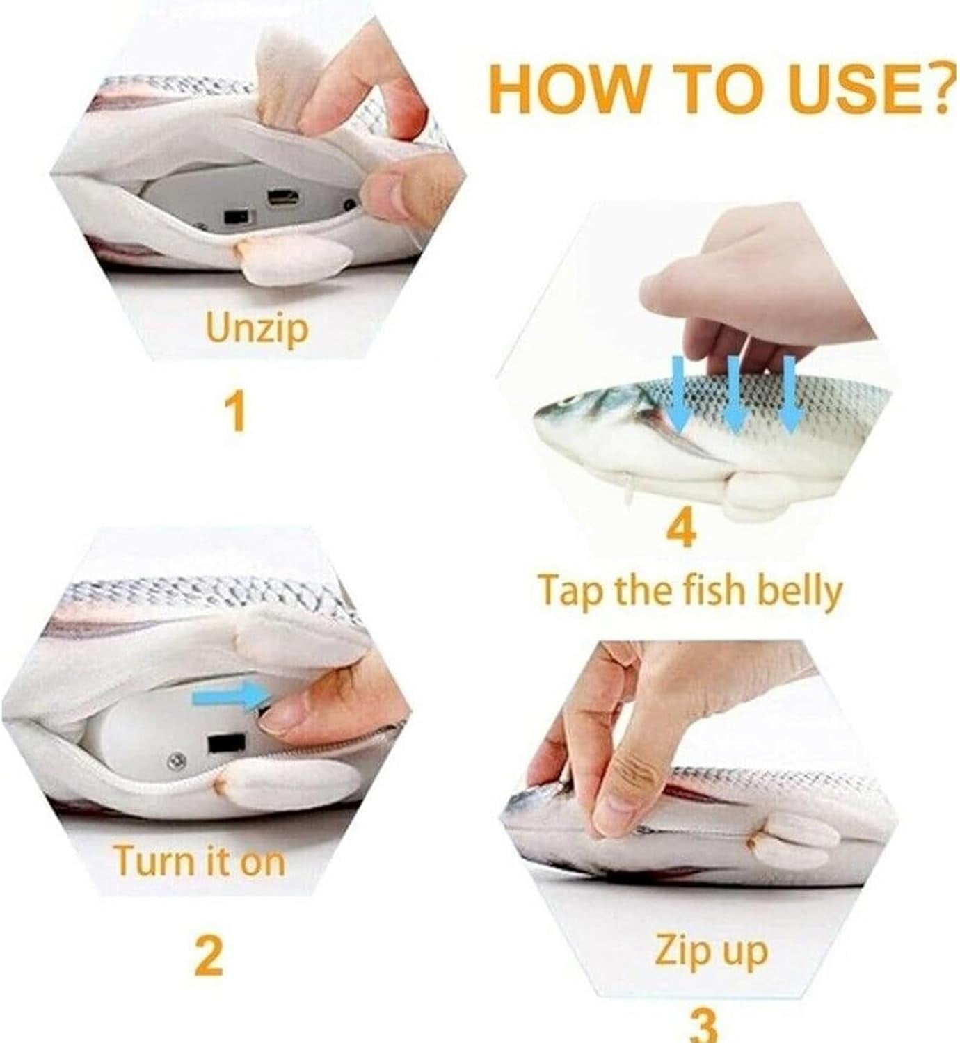 Vibrating Fish for Dogs, Floppy Fish Dog Toy, Moving Dog Toy, Realistic Flopping Fish Rocking Dog Toy, Interactive Dog Toys for Small Large Dogs, Dog Toys for Aggressive Chewers(B,Remote control)
