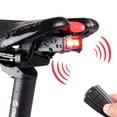 thumbnail image 1 of Luz trasera inteligente para bicicleta recargable por USB con alarma inalámbrica y control remoto para andar en bicicleta de montaña o de carretera de forma segura, 1 of 8