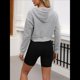 thumbnail image 5 of Sudadera con Capucha y Cremallera para Mujer, Cárdigan Corto, Sudadera con Capucha y Cordón, Top Informal de Larga. Gris XL, 5 of 10