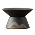 thumbnail image 3 of Colador de té, juego de utensilios para la ceremonia del té, colador de cerámica con soporte Negro, 3 of 9